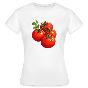 Tomatoes - Women's T-Shirt - white - Front - AI Model Female 172 dark (172cm)