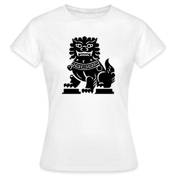 Lion chinois - T-shirt Femme - blanc - Devant - AI Model Female 172 dark (172cm)