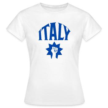 Italy - Women's T-Shirt - white - Front - AI Model Female 172 dark (172cm)