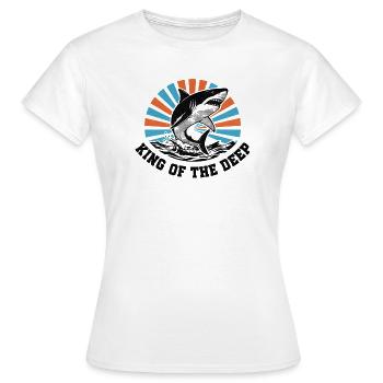 Haikönig des tiefen Ausbruchs - Frauen T-Shirt - Weiß - Vorne - AI Model Female 172 dark (172cm)