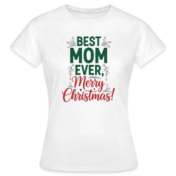Christmas Mom - Women's T-Shirt - white - Front - AI Model Female 172 dark (172cm)