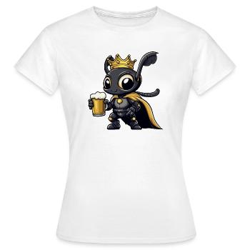 Roi de la Bière des Fourmis - T-shirt Femme - blanc - Devant - AI Model Female 172 dark (172cm)