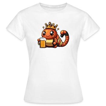 Roi de la Bière Wurm - T-shirt Femme - blanc - Devant - AI Model Female 172 dark (172cm)