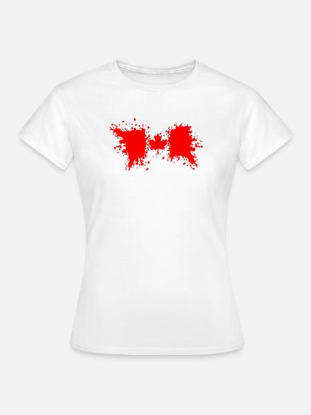 Kanada Flagge Farbsplash - Frauen T-Shirt - Weiß
