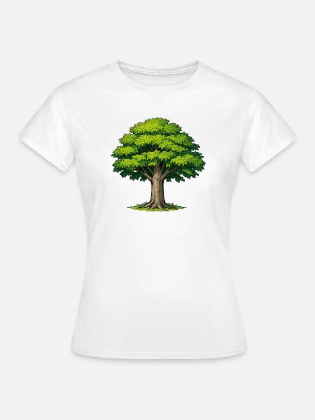 Baum mit üppigem Laub - Frauen T-Shirt - Weiß