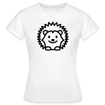 hérisson - T-shirt Femme - blanc - Devant - AI Model Female 172 dark (172cm)