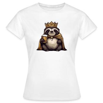 Roi de la Bière Paresseuse - T-shirt Femme - blanc - Devant - AI Model Female 172 dark (172cm)