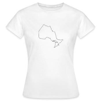 Carte panoramique de l’Ontario - T-shirt Femme - blanc - Devant - AI Model Female 172 dark (172cm)