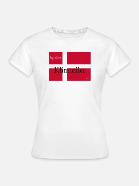 Klitmøller Danish Flag - Frauen T-Shirt - Weiß