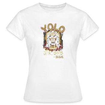 Jesus Sunglasses Street Style - Women's T-Shirt - white - Front - AI Model Female 172 dark (172cm)