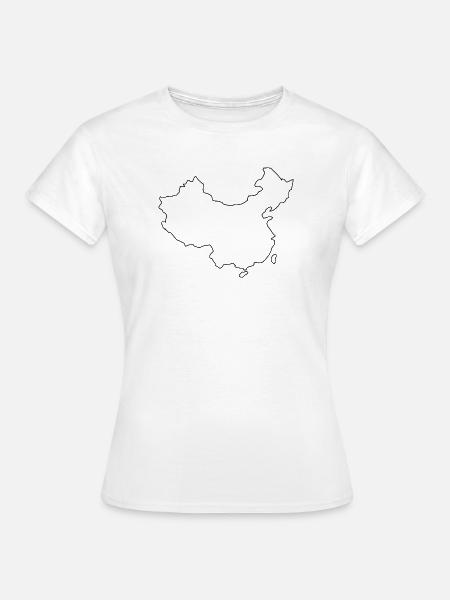 China-Karte - Frauen T-Shirt - Weiß