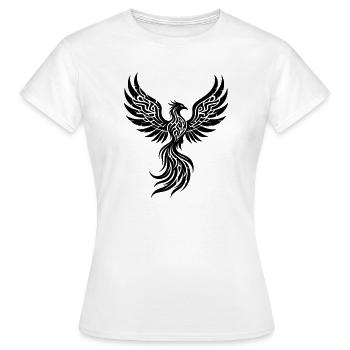 Phönix Tribal Symbol der Wiedergeburt - Frauen T-Shirt - Weiß - Vorne - AI Model Female 172 dark (172cm)