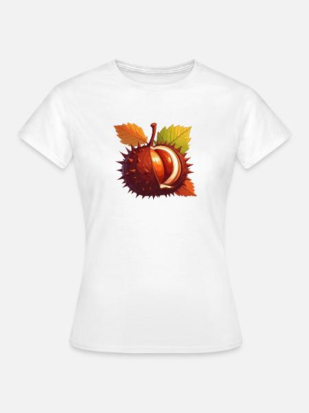 Kastanie - Frauen T-Shirt - Weiß