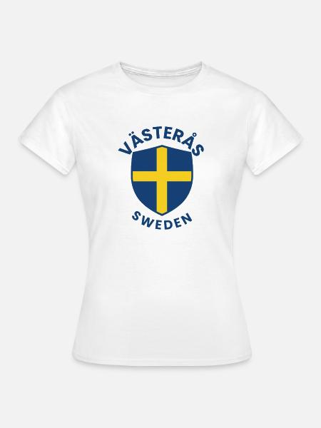 Västerås Sköld in Schweden - Frauen T-Shirt - Weiß