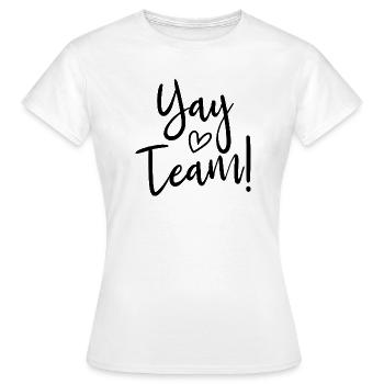 Hourra, l’équipe ! Hourra, équipe de fans de sport sans méfiance - T-shirt Femme - blanc - Devant - AI Model Female 172 dark (172cm)