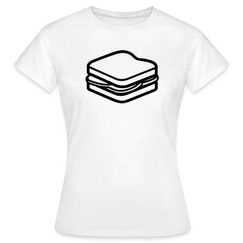 sandwich - T-shirt Femme - blanc - Devant - AI Model Female 172 dark (172cm)