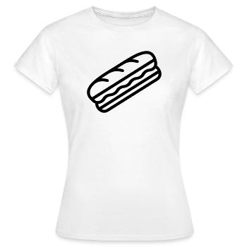 sandwich - T-shirt Femme - blanc - Devant - AI Model Female 172 dark (172cm)
