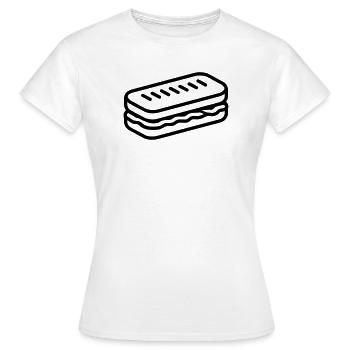 sandwich - T-shirt Femme - blanc - Devant - AI Model Female 172 dark (172cm)