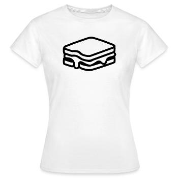 sandwich - T-shirt Femme - blanc - Devant - AI Model Female 172 dark (172cm)