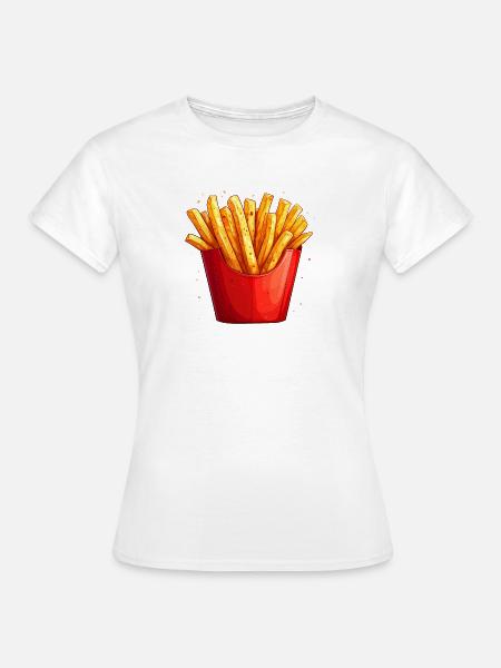 Pommes - Frauen T-Shirt - Weiß