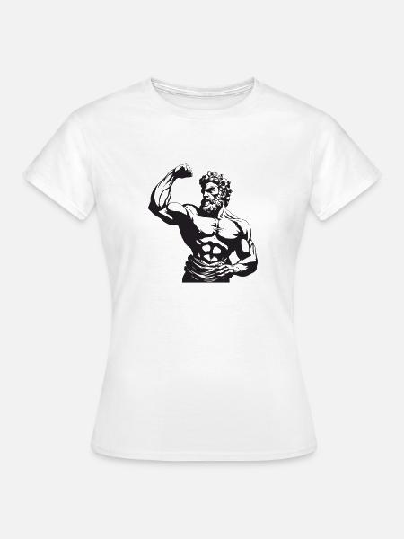 Griechischer Kämpfer - Frauen T-Shirt - Weiß