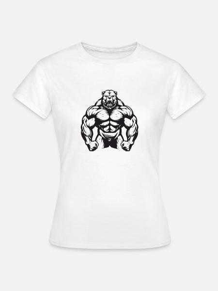 Grizzly Bär Workout - Frauen T-Shirt - Weiß