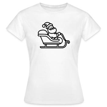 Santa's Schlitten - Frauen T-Shirt - Weiß - Vorne - AI Model Female 172 dark (172cm)
