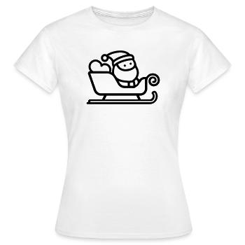 Santa's Schlitten - Frauen T-Shirt - Weiß - Vorne - AI Model Female 172 dark (172cm)