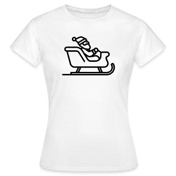 Santa's Schlitten - Frauen T-Shirt - Weiß - Vorne - AI Model Female 172 dark (172cm)
