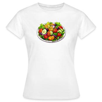 salade - T-shirt Femme - blanc - Devant - AI Model Female 172 dark (172cm)