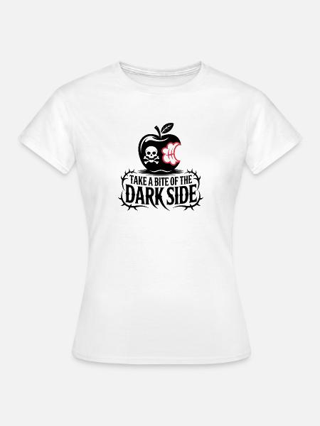Düsterer Apfel mit Biss Design - Frauen T-Shirt - Weiß