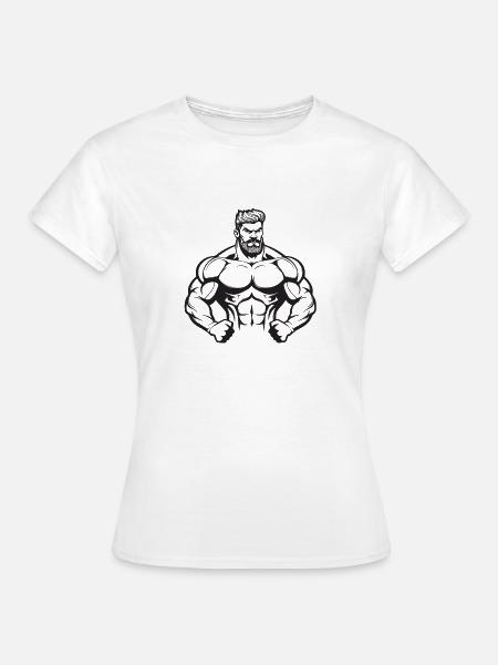 Bodybuilder Fitness - Frauen T-Shirt - Weiß