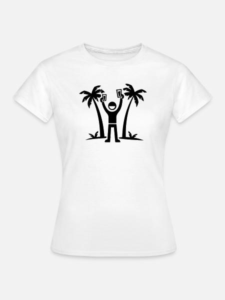 Party Urlaub Insel Drinking - Frauen T-Shirt - Weiß