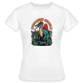 Neue Spinosaurus Mirabilis 2026 Entdeckung - Frauen T-Shirt - Weiß - Vorne - AI Model Female 172 dark (172cm)
