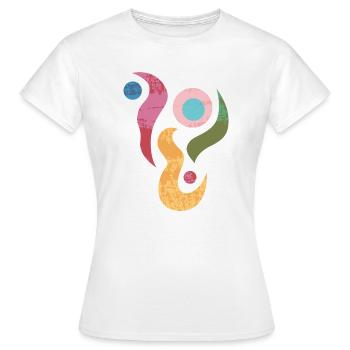 Yoga design_40 - Women's T-Shirt - white - Front - AI Model Female 172 dark (172cm)
