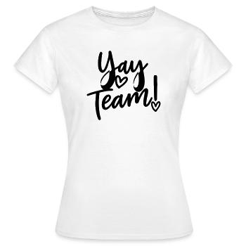 Hourra, l’équipe ! Hourra, équipe de fans de sport sans méfiance - T-shirt Femme - blanc - Devant - AI Model Female 172 dark (172cm)