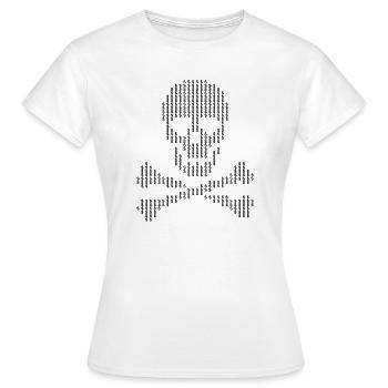Skull Dollar Punkte, gekreuzte Knochen - Frauen T-Shirt - Weiß - Vorne - AI Model Female 172 dark (172cm)