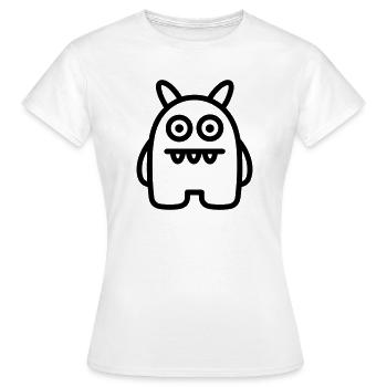 monstre - T-shirt Femme - blanc - Devant - AI Model Female 172 dark (172cm)