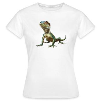Eidechsen Eidechse - Frauen T-Shirt - Weiß - Vorne - AI Model Female 172 dark (172cm)