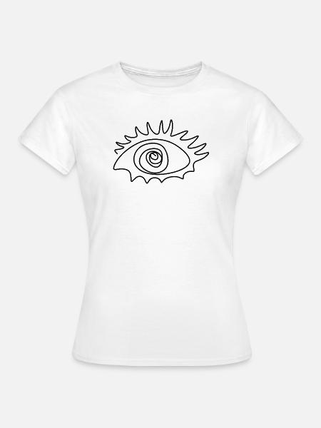 Abstraktes Augendesign - Frauen T-Shirt - Weiß