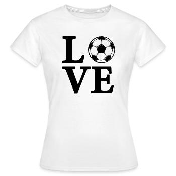 J’adore le football - T-shirt Femme - blanc - Devant - AI Model Female 172 dark (172cm)