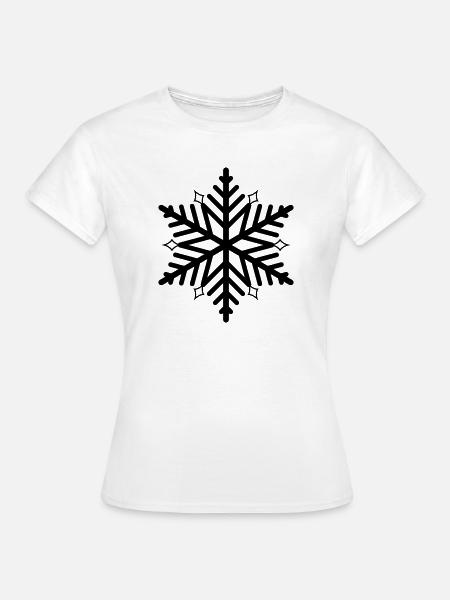 flake Schneeflocke Schnee Flocke - Frauen T-Shirt - Weiß
