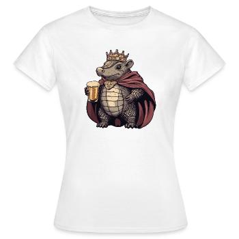 Roi de la bière Armadillo - T-shirt Femme - blanc - Devant - AI Model Female 172 dark (172cm)