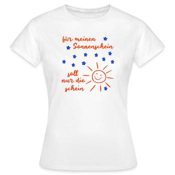 Sunshine - Women's T-Shirt - white - Front - AI Model Female 172 dark (172cm)