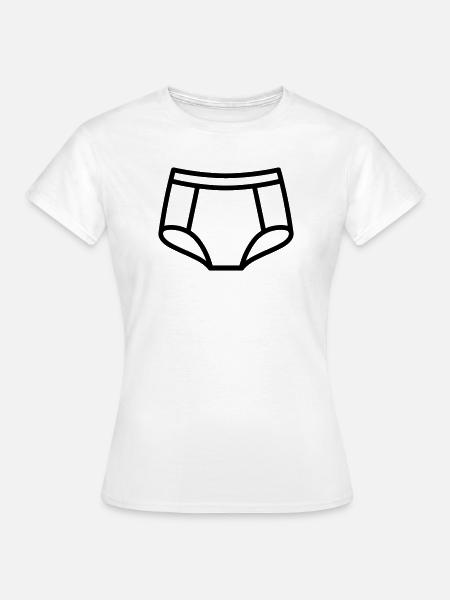 Boxershorts - Frauen T-Shirt - Weiß