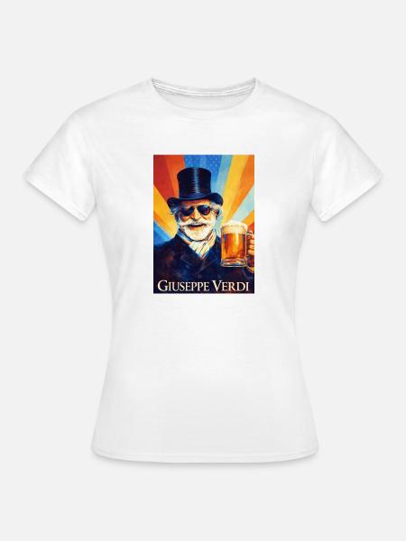 Giuseppe Verdi - Frauen T-Shirt - Weiß