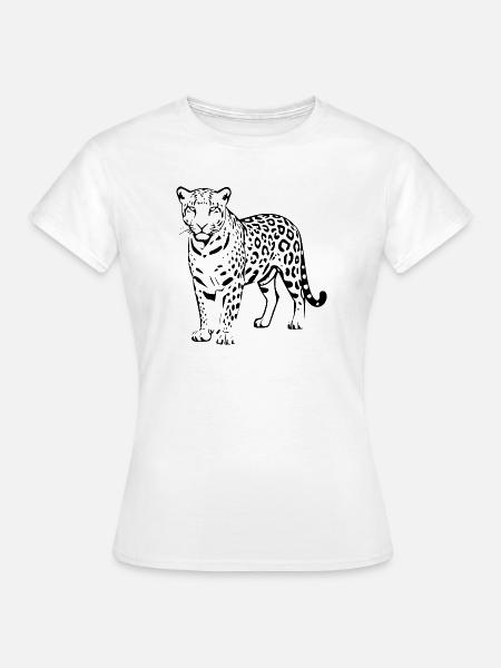 Schwarzer Leopard Geschenk Katzenliebhaber - Frauen T-Shirt - Weiß