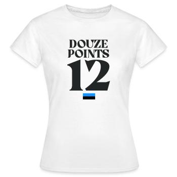 Douze points Eurovision Estonie - T-shirt Femme - blanc - Devant - AI Model Female 172 dark (172cm)