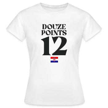 Douze Points 12 Eurovision Croatie - T-shirt Femme - blanc - Devant - AI Model Female 172 dark (172cm)
