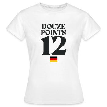 Douze points 12 Allemagne Eurovision - T-shirt Femme - blanc - Devant - AI Model Female 172 dark (172cm)